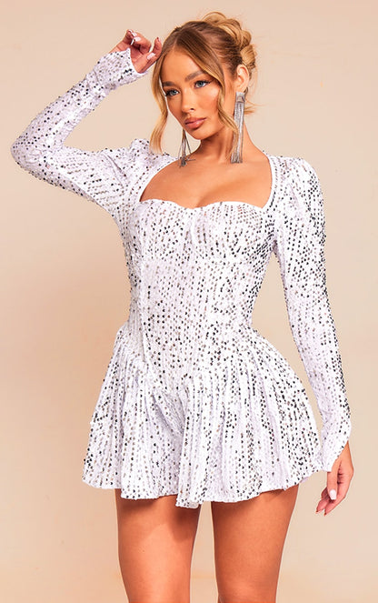 Sequin Longsleeve Dress