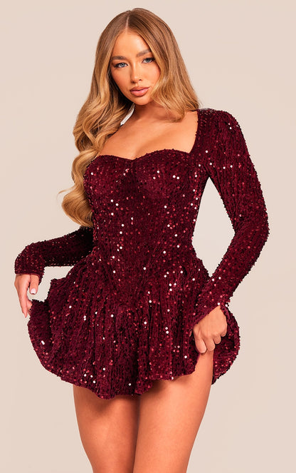 Sequin Longsleeve Dress