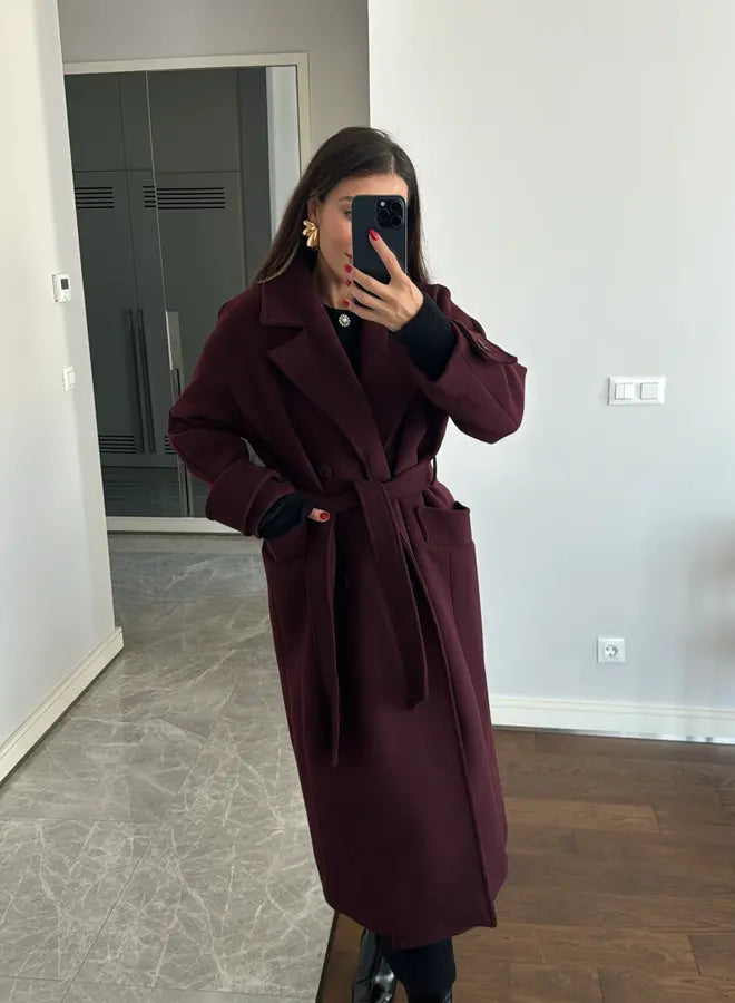 Burgundy Trench Coat