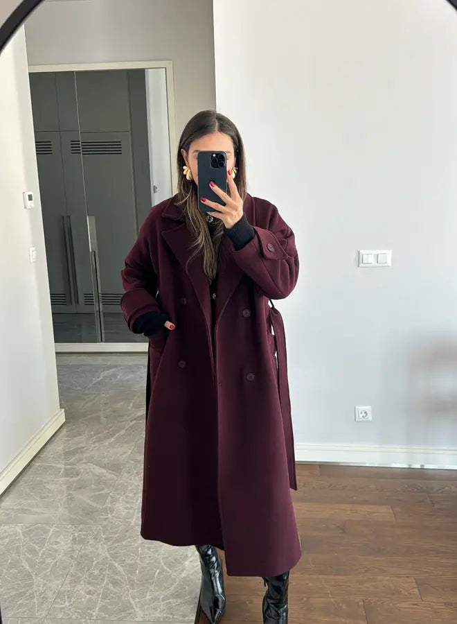 Burgundy Trench Coat